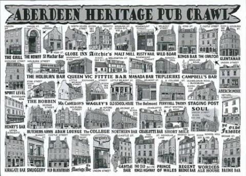 Aberdeen heritage pub poster